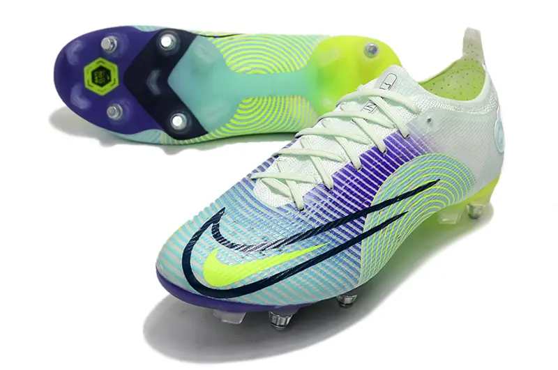 Nike Mercurial Vapor 14 Elite SG - White/Electric Green/Purple Burst