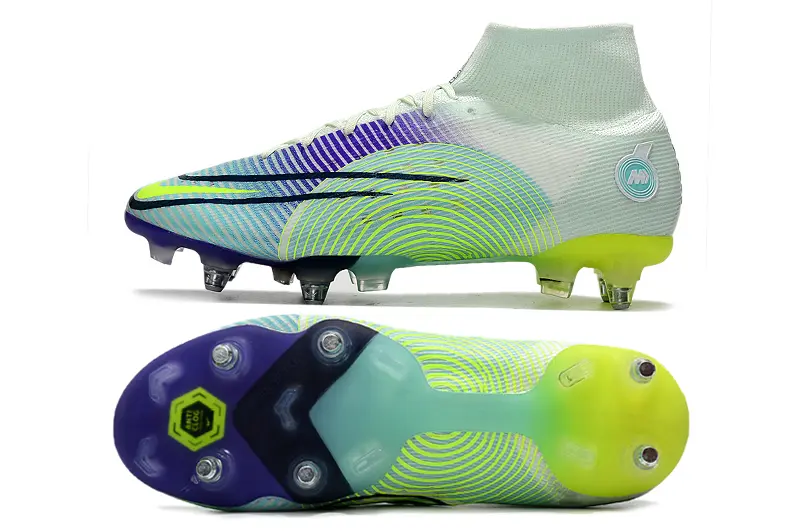Nike Mercurial Superfly 8 Elite SG - White/Electric Green/Deep Purple