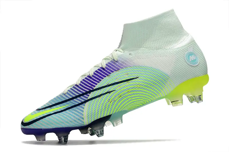 Nike Mercurial Superfly 8 Elite SG - White/Electric Green/Deep Purple