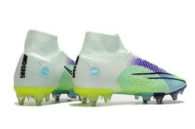 Nike Mercurial Superfly 8 Elite SG - White/Electric Green/Deep Purple