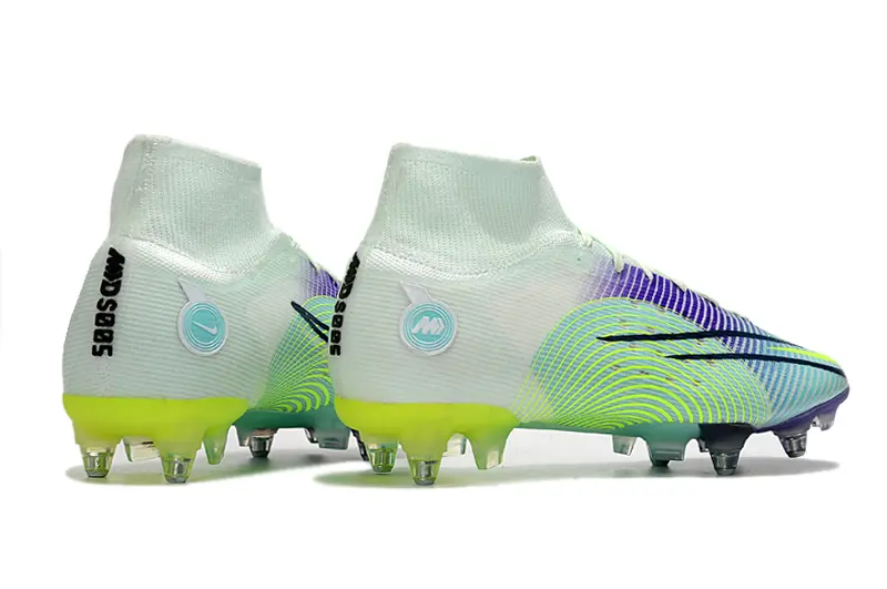Nike Mercurial Superfly 8 Elite SG - White/Electric Green/Deep Purple