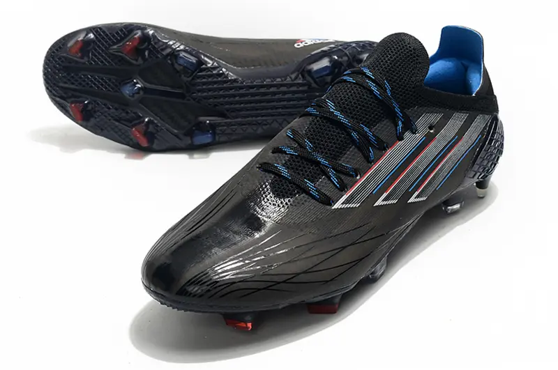 Adidas X Speedflow.1 FG - Black/Electric Blue/Crimson Red