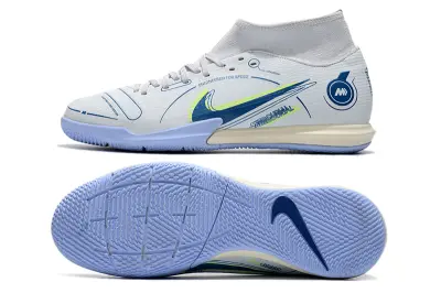 Nike Mercurial Superfly 8 Academy IC - White/Light Blue/Bright Yellow