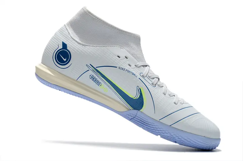 Nike Mercurial Superfly 8 Academy IC - White/Light Blue/Bright Yellow