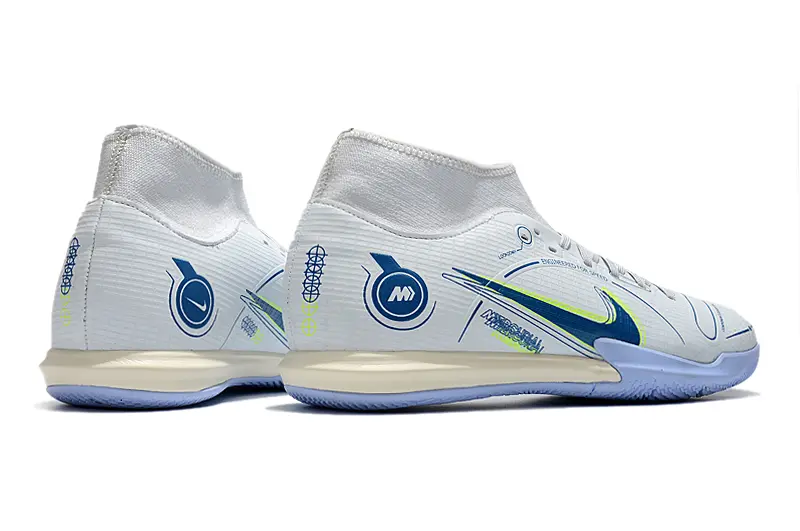 Nike Mercurial Superfly 8 Academy IC - White/Light Blue/Bright Yellow