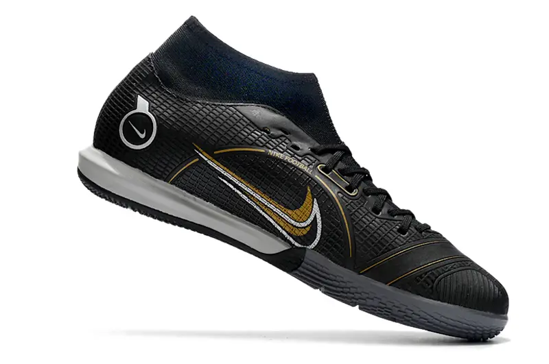 Nike Mercurial Superfly 8 Academy IC - Black/Sleek Black/Gold Accents