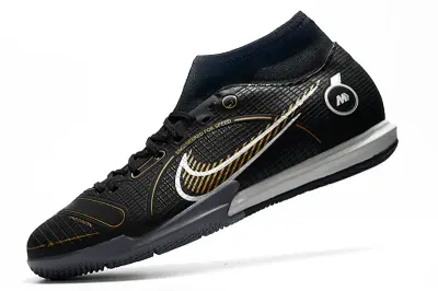 Nike Mercurial Superfly 8 Academy IC - Black/Sleek Black/Gold Accents
