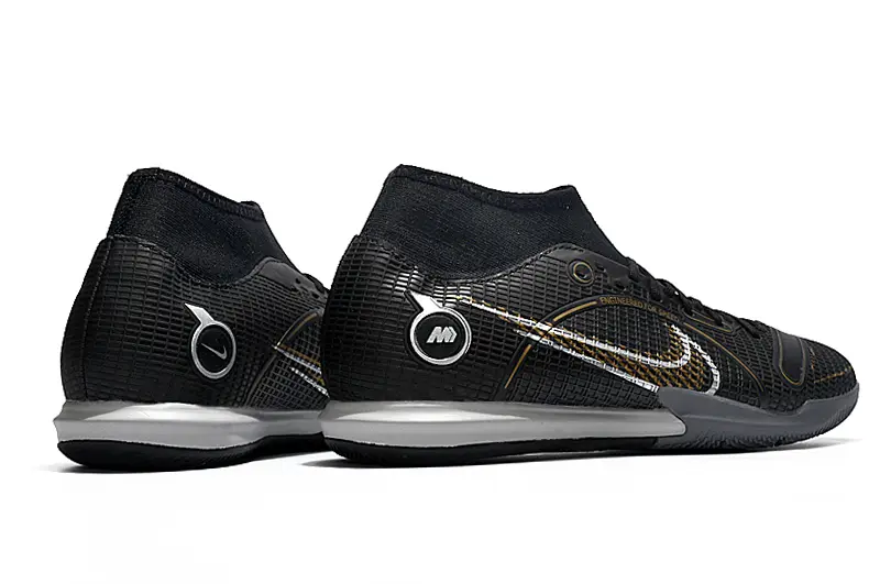 Nike Mercurial Superfly 8 Academy IC - Black/Sleek Black/Gold Accents