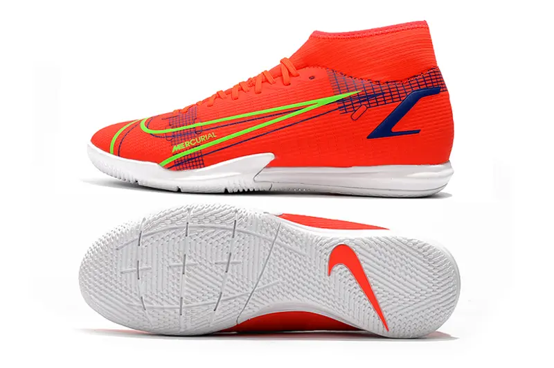 Nike Mercurial Superfly 8 Academy IC - Orange/Neon Green/Blue Accents