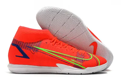 Nike Mercurial Superfly 8 Academy IC - Orange/Neon Green/Blue Accents