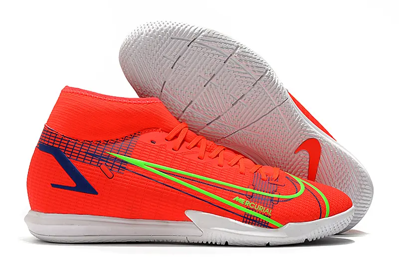 Nike Mercurial Superfly 8 Academy IC - Orange/Neon Green/Blue Accents