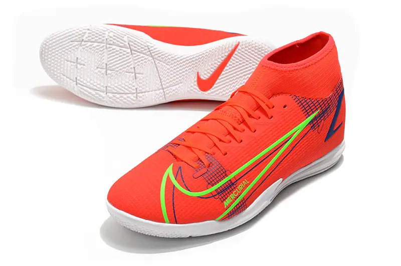 Nike Mercurial Superfly 8 Academy IC - Orange/Neon Green/Blue Accents