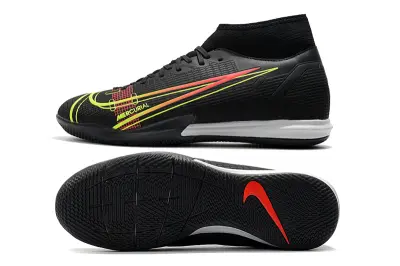 Nike Mercurial Superfly 8 Academy IC - Black/Neon Yellow/Crimson Red