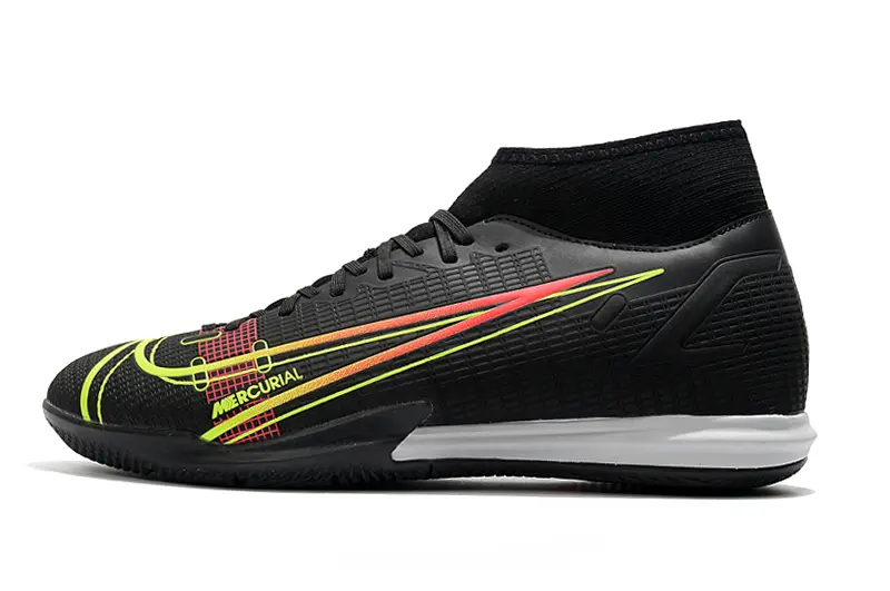 Nike Mercurial Superfly 8 Academy IC - Black/Neon Yellow/Crimson Red
