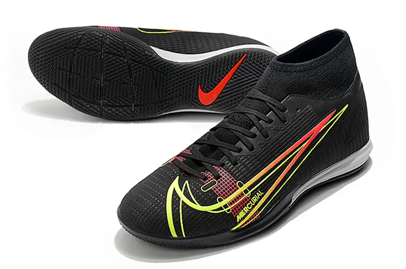 Nike Mercurial Superfly 8 Academy IC - Black/Neon Yellow/Crimson Red