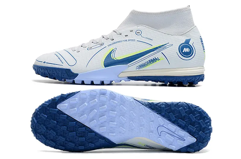 Nike Air Zoom Mercurial Superfly 9 Academy TF - White/Bright Blue/Sunny Yellow