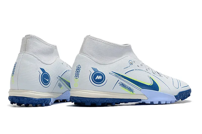 Nike Air Zoom Mercurial Superfly 9 Academy TF - White/Bright Blue/Sunny Yellow