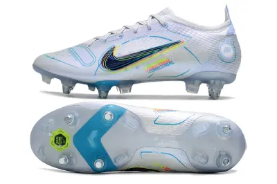 Nike Mercurial Vapor 14 Elite SG - White/Bright Blue/Neon Green