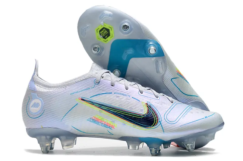 Nike Mercurial Vapor 14 Elite SG - White/Bright Blue/Neon Green