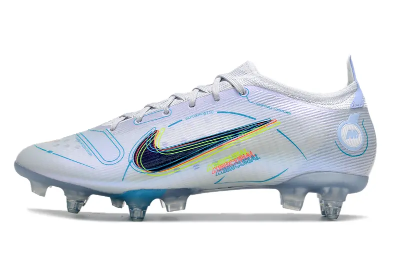 Nike Mercurial Vapor 14 Elite SG - White/Bright Blue/Neon Green