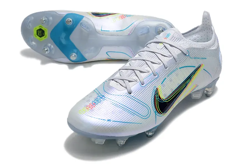 Nike Mercurial Vapor 14 Elite SG - White/Bright Blue/Neon Green