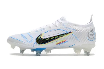 Nike Mercurial Vapor 14 Elite SG - White/Electric Blue/Neon Yellow