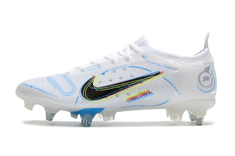 Nike Mercurial Vapor 14 Elite SG - White/Electric Blue/Neon Yellow
