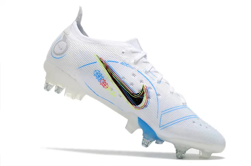Nike Mercurial Vapor 14 Elite SG - White/Electric Blue/Neon Yellow