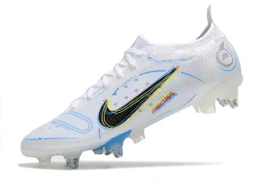 Nike Mercurial Vapor 14 Elite SG - White/Electric Blue/Neon Yellow