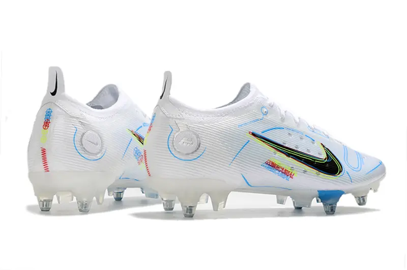 Nike Mercurial Vapor 14 Elite SG - White/Electric Blue/Neon Yellow
