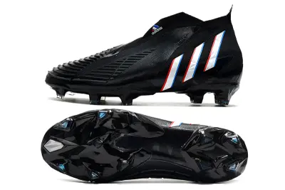 Adidas Predator Edge+ Laceless FG - Black/Vibrant Red/Brilliant Blue