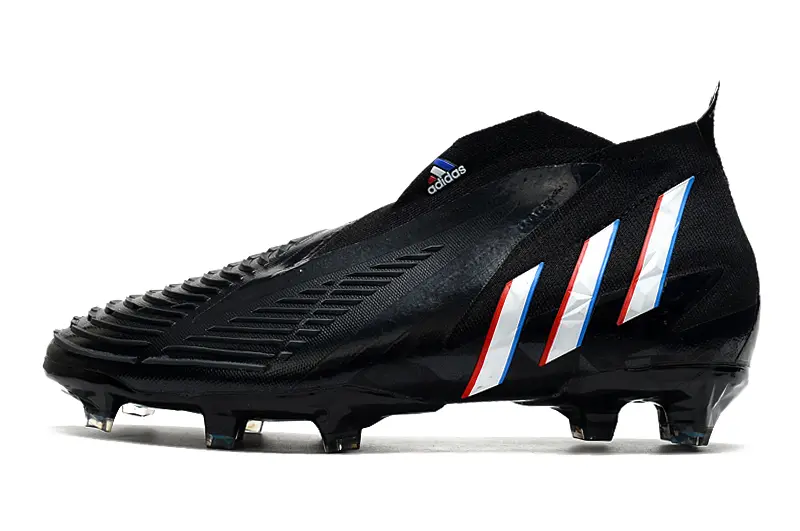 Adidas Predator Edge+ Laceless FG - Black/Vibrant Red/Brilliant Blue