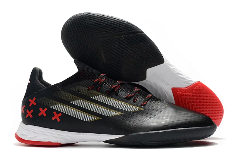 Adidas X Speedflow.1 IC - Black/Crimson Red/Gold Metallic
