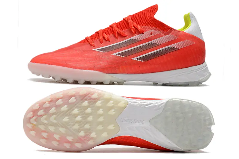 Adidas X Speedflow.1 TF - Red/Bright Coral/Neon Yellow