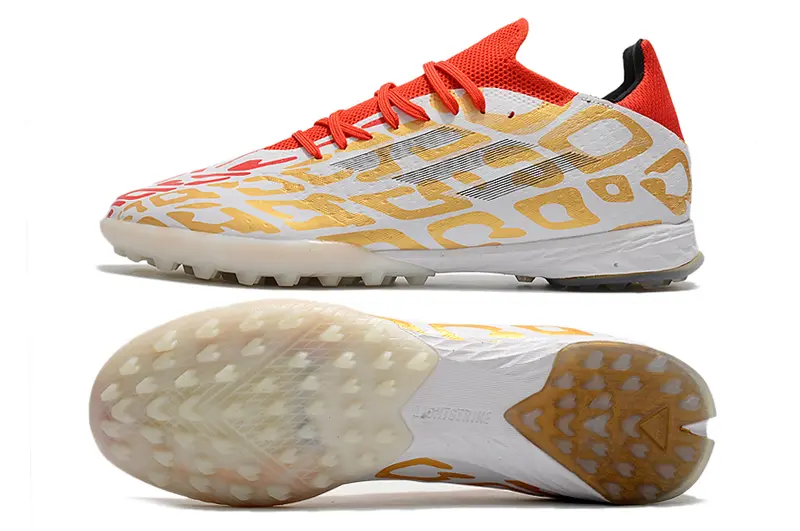 Adidas X Speedflow.1 TF - White/Red Blaze/Gold Dazzle