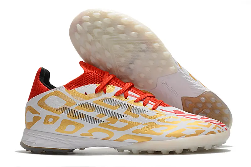 Adidas X Speedflow.1 TF - White/Red Blaze/Gold Dazzle