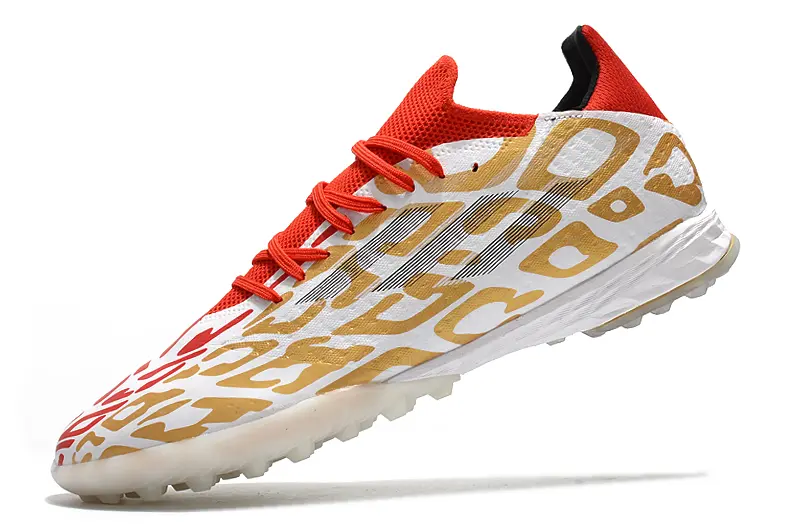Adidas X Speedflow.1 TF - White/Red Blaze/Gold Dazzle