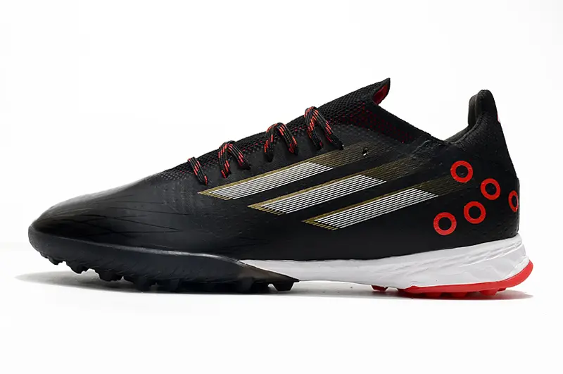 Adidas X Speedflow.1 TF - Black/Red Accent/White Sole
