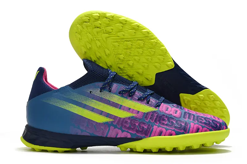 Adidas X Speedflow.1 TF - Navy/Neon Yellow/Hot Pink