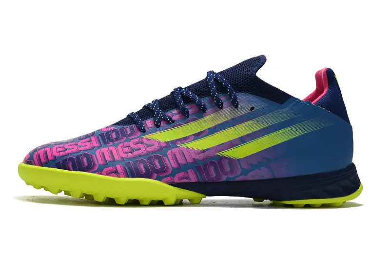 Adidas X Speedflow.1 TF - Navy/Neon Yellow/Hot Pink