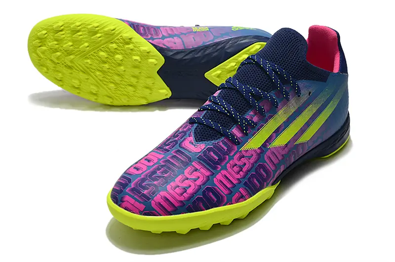 Adidas X Speedflow.1 TF - Navy/Neon Yellow/Hot Pink