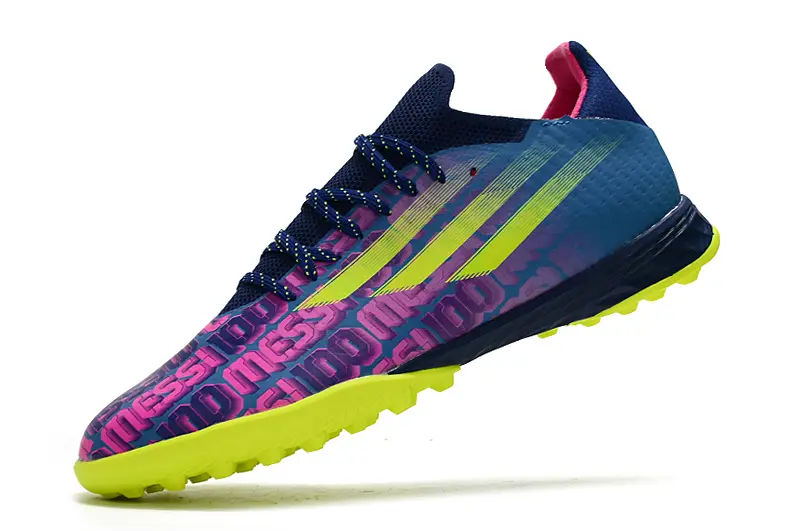 Adidas X Speedflow.1 TF - Navy/Neon Yellow/Hot Pink