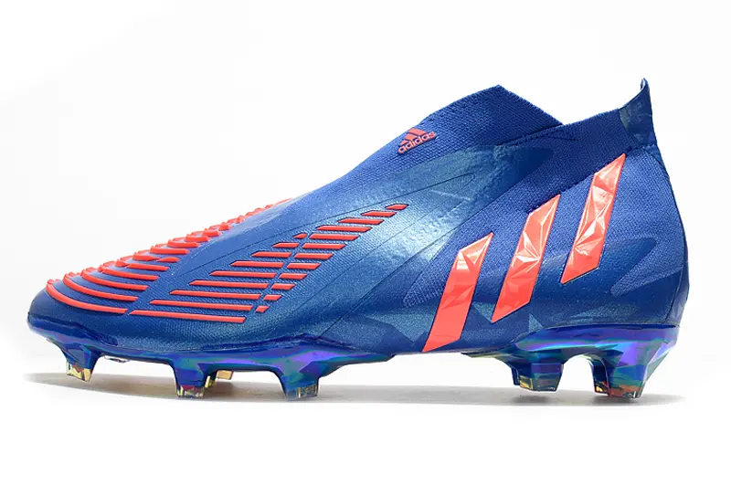 Adidas Predator Edge+ Laceless FG - Blue/Vibrant Coral/Metallic Rainbow