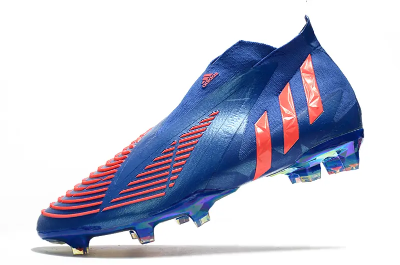 Adidas Predator Edge+ Laceless FG - Blue/Vibrant Coral/Metallic Rainbow