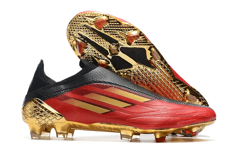 Adidas X Speedflow+ Laceless FG - Red/Crimson Blaze/Gold Gleam