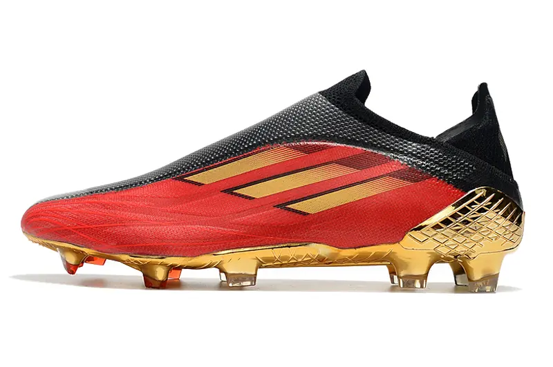Adidas X Speedflow+ Laceless FG - Red/Crimson Blaze/Gold Gleam