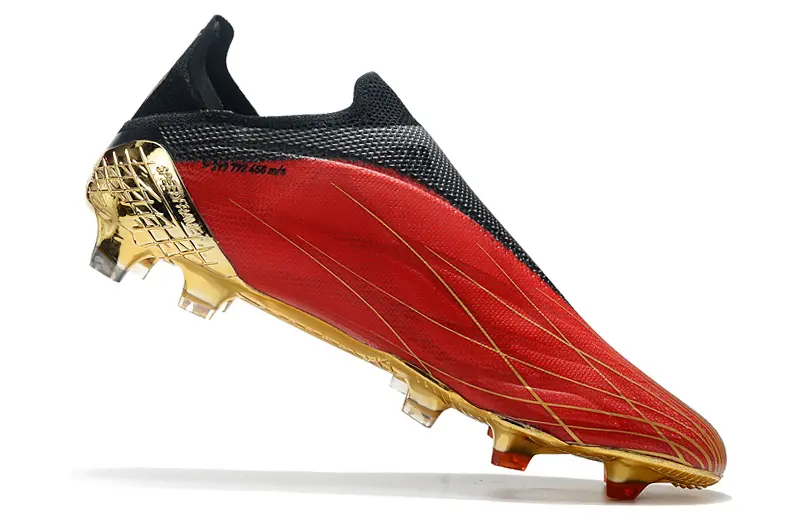 Adidas X Speedflow+ Laceless FG - Red/Crimson Blaze/Gold Gleam