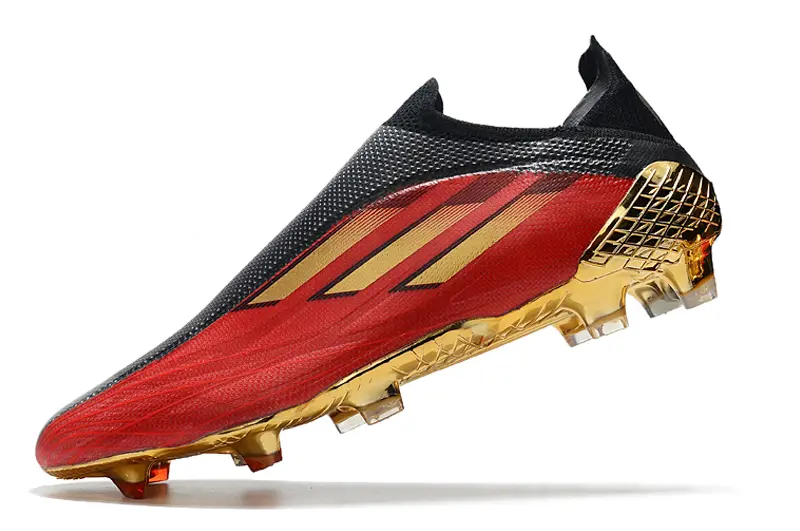 Adidas X Speedflow+ Laceless FG - Red/Crimson Blaze/Gold Gleam