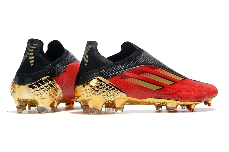 Adidas X Speedflow+ Laceless FG - Red/Crimson Blaze/Gold Gleam