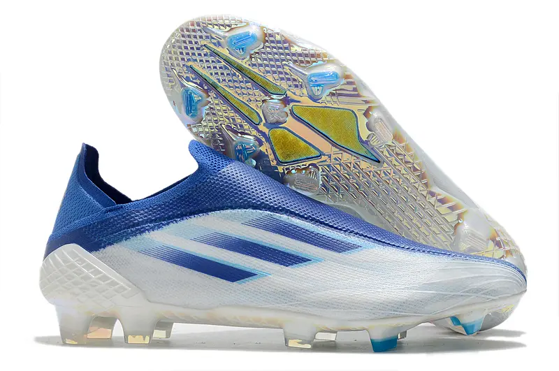 Adidas X Speedflow+ Laceless FG - Blue/Cobalt Wave/Clear Ice